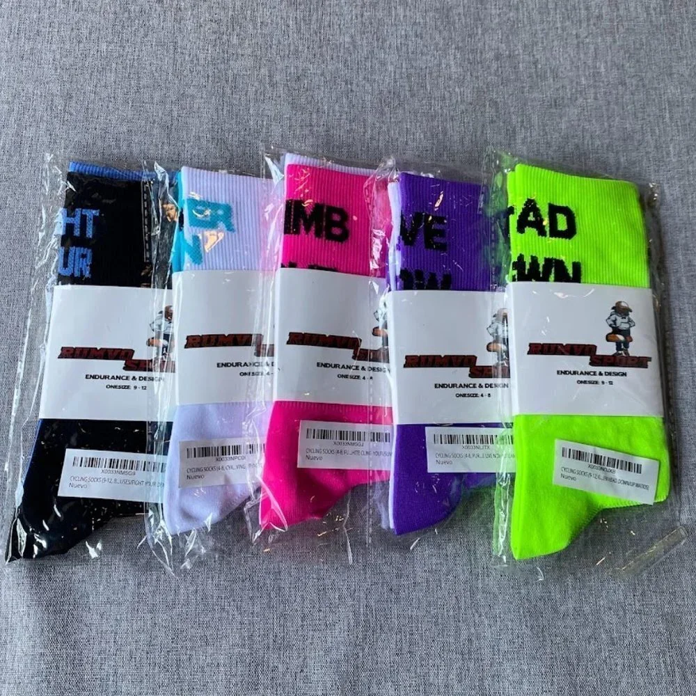 5 Pairs Athletic Socks Women and Men - Sport Bicycle Socks, Adult Size 4-8